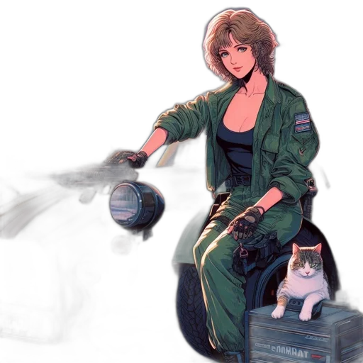 weapon, jacket, concept art, cyberpunk transparent PNG cut-out