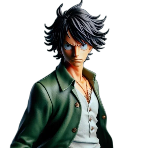 jacket, face, concept art, 3d render transparent PNG cut-out