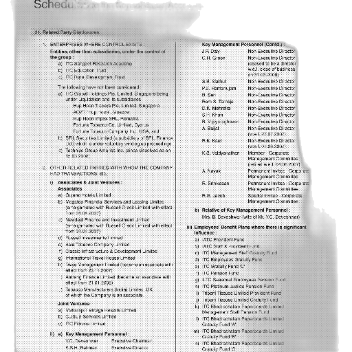 document, titled, schedules, consolidated transparent PNG cut-out