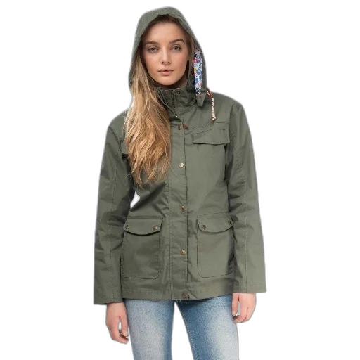 jacket, earth tones, green, woman transparent PNG cut-out