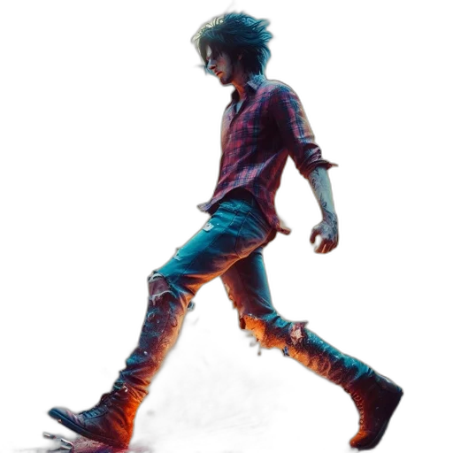 shoes, jacket, concept art, 3d render transparent PNG cut-out