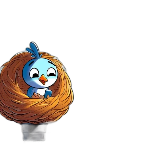 hair, crown, staff, creature transparent PNG cut-out