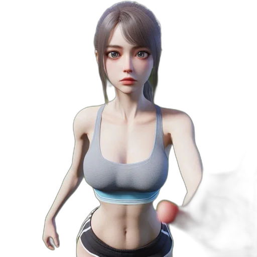robot, 3d render, concept art, photorealistic transparent PNG cut-out