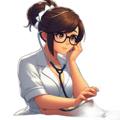staff, face, anime, pixel art transparent PNG cut-out
