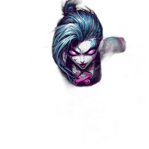 mask, hair, jewelry, staff transparent PNG cut-out