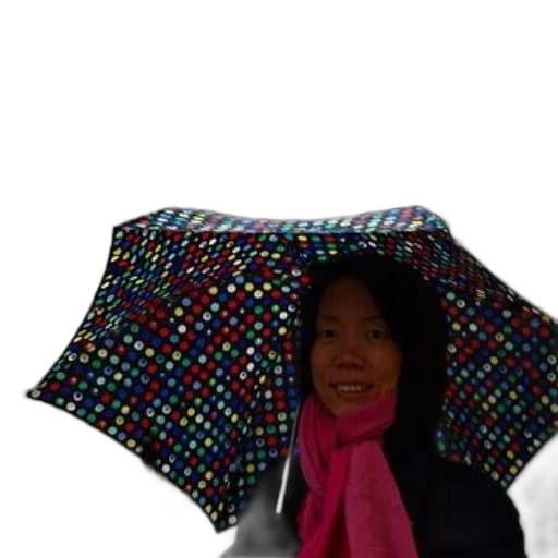 umbrella, jacket, hat, staff transparent PNG cut-out