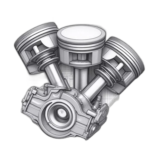 jewelry, car, 3d render, pencil sketch transparent PNG cut-out