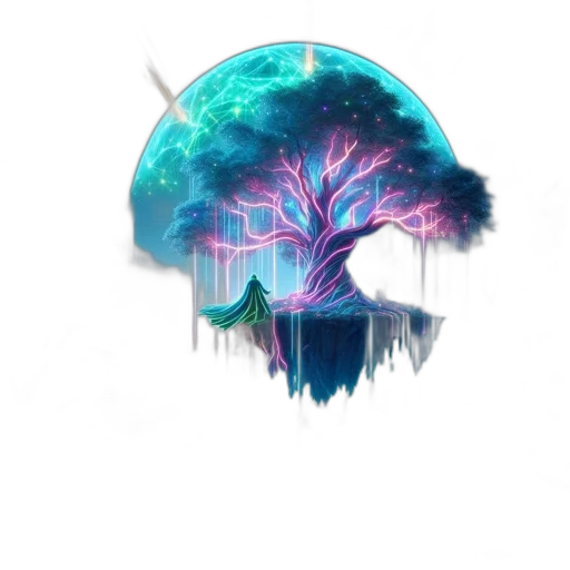 tree, umbrella, crown, creature transparent PNG cut-out