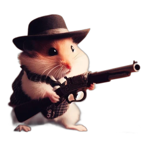 weapon, animal, hat, staff transparent PNG cut-out
