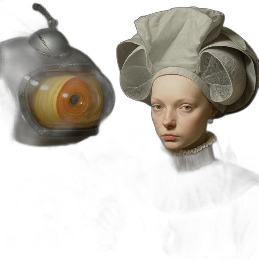 hat, mask, staff, robot transparent PNG cut-out