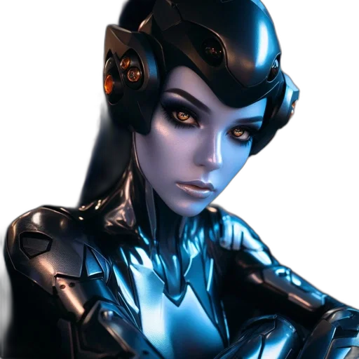 robot, face, mask, comic book art transparent PNG cut-out
