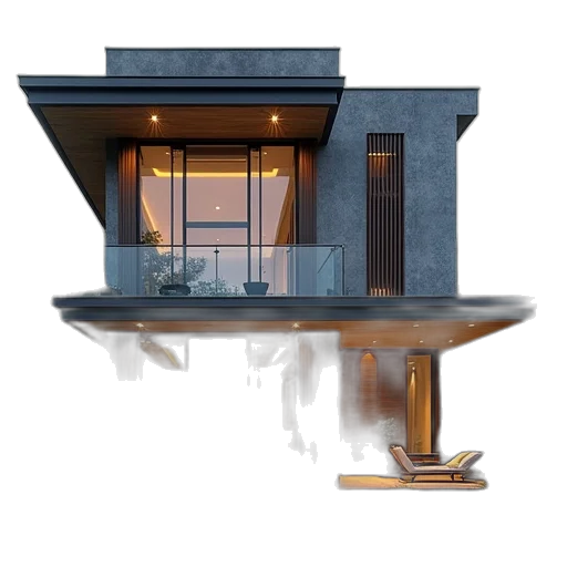 building, furniture, 3d render, concept art transparent PNG cut-out