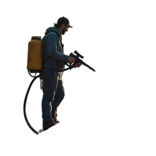 weapon, staff, robot, jacket transparent PNG cut-out