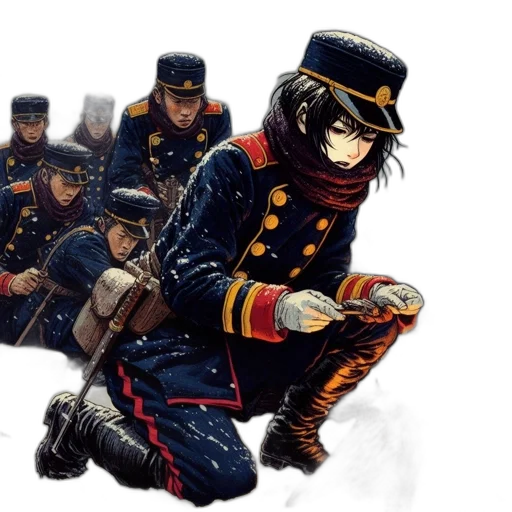 jacket, staff, weapon, concept art transparent PNG cut-out