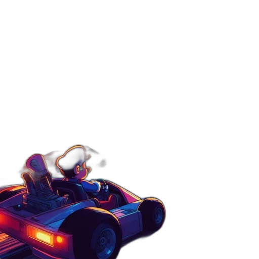 car, robot, hair, weapon transparent PNG cut-out