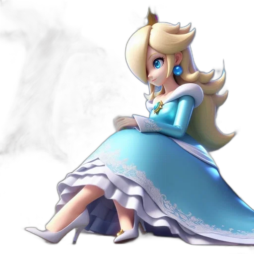 dress, crown, concept art, 3d render transparent PNG cut-out
