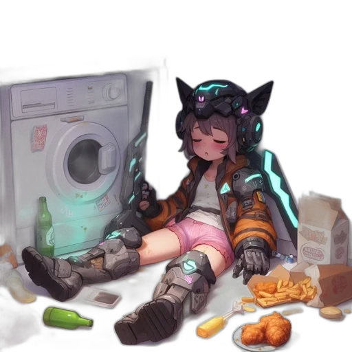 robot, food, creature, weapon transparent PNG cut-out
