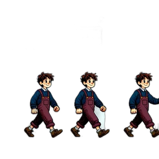pixel art, concept art, anime, cartoon transparent PNG cut-out