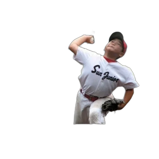 young, baseball, player, wearing transparent PNG cut-out