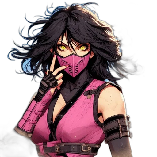 mask, weapon, face, cyberpunk transparent PNG cut-out