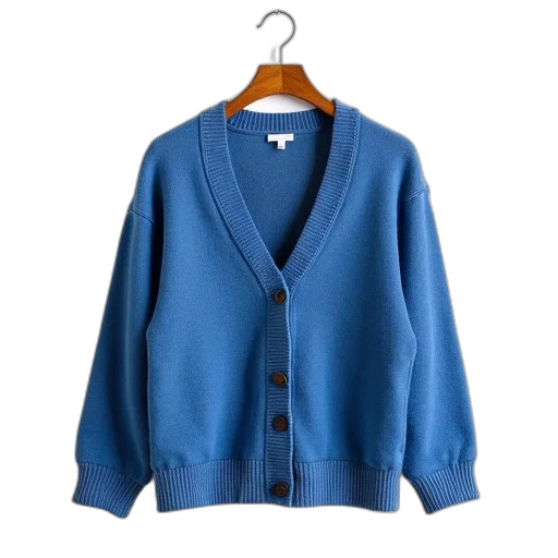 jacket, blue, cardigan, ribbed transparent PNG cut-out