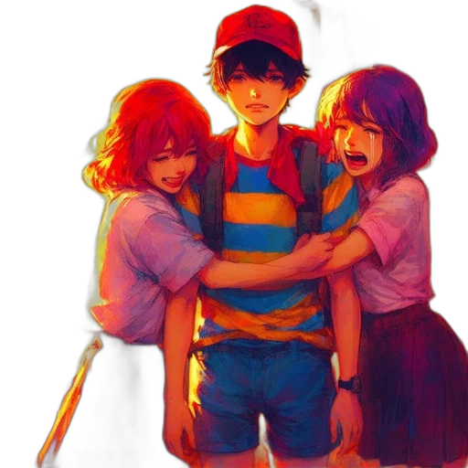 anime, watercolor, concept art, comic book art transparent PNG cut-out