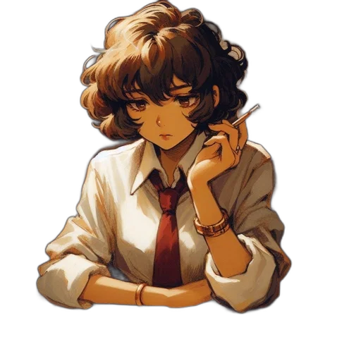face, staff, jewelry, jacket transparent PNG cut-out