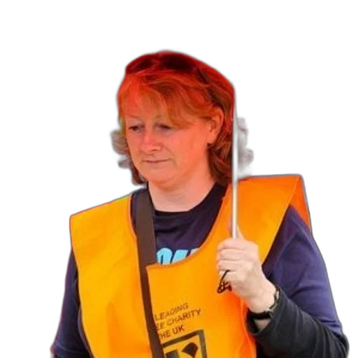 staff, jacket, weapon, woman transparent PNG cut-out