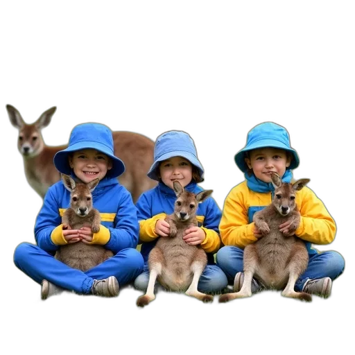 animal, hat, jacket, staff transparent PNG cut-out
