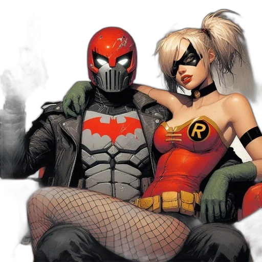 mask, comic book art, concept art, two transparent PNG cut-out