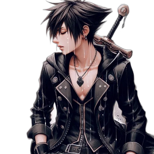 staff, jacket, sword, weapon transparent PNG cut-out
