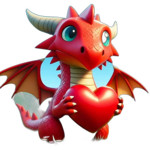 dragon, fantasy art, concept art, pixel art transparent PNG cut-out
