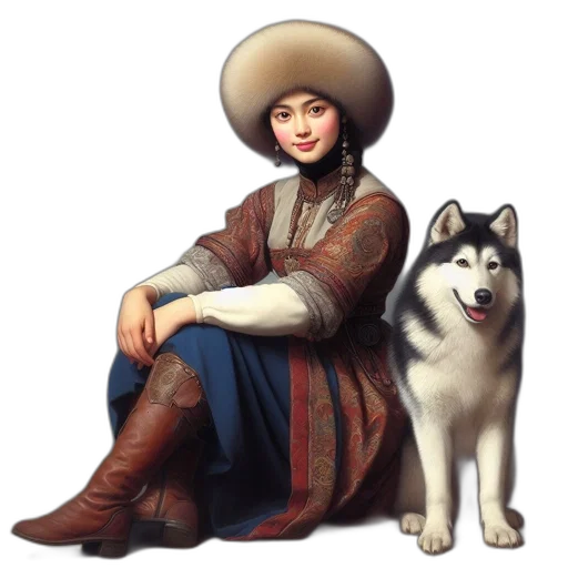 staff, hat, face, animal transparent PNG cut-out