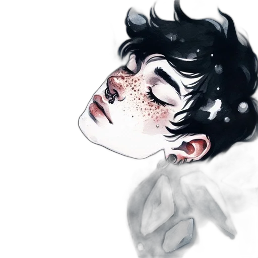 mask, face, creature, watercolor transparent PNG cut-out