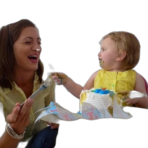 food, woman, baby, celebrate transparent PNG cut-out
