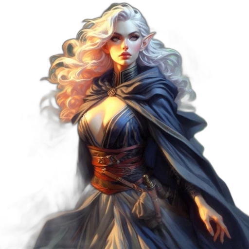 dress, fantasy art, concept art, comic book art transparent PNG cut-out