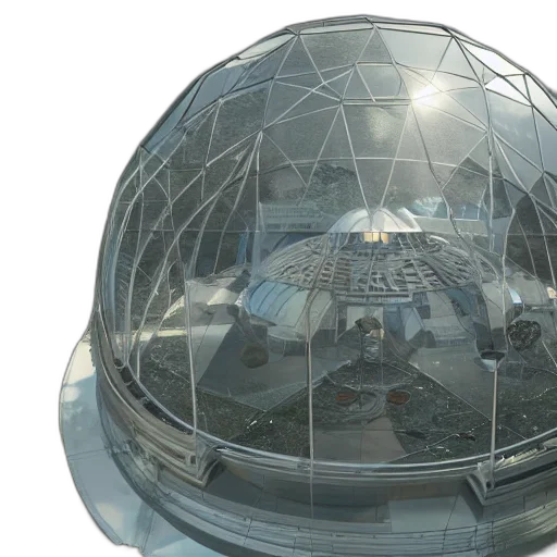 3d render, concept art, outer space, glass transparent PNG cut-out