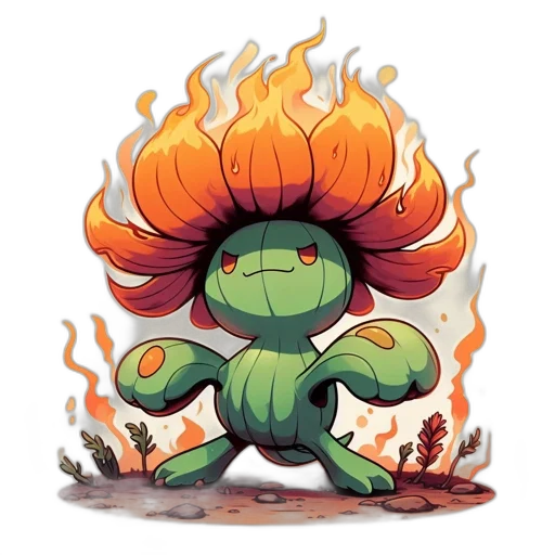 creature, flower, dragon, concept art transparent PNG cut-out