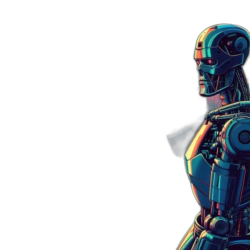 robot, 3d render, concept art, comic book art transparent PNG cut-out