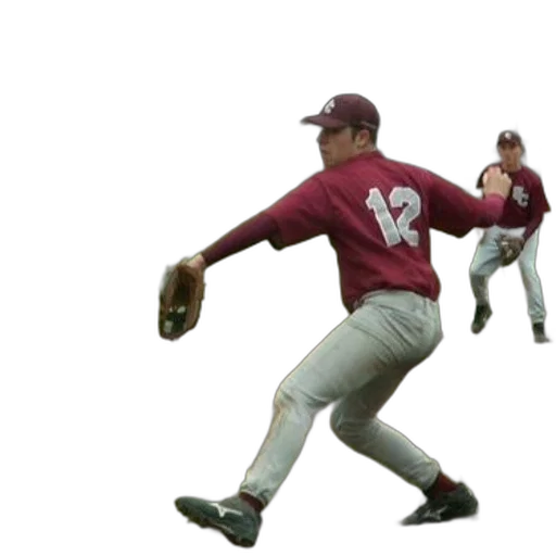 3d render, baseball, player, maroon transparent PNG cut-out