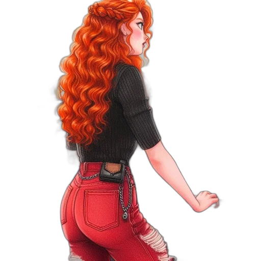 dress, jacket, hair, concept art transparent PNG cut-out