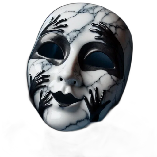 mask, face, jewelry, photorealistic transparent PNG cut-out
