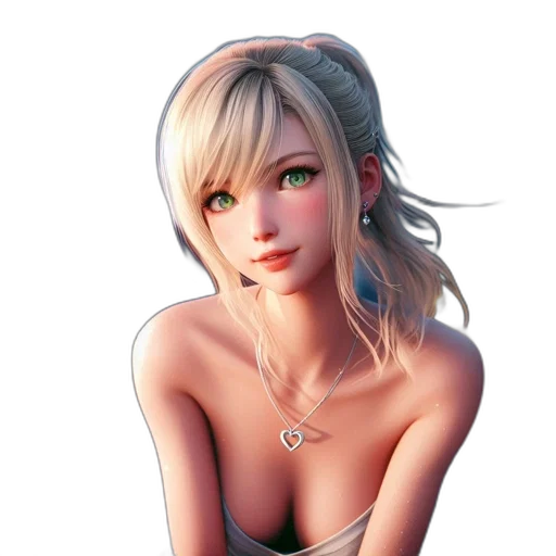 jewelry, face, dress, fantasy art transparent PNG cut-out