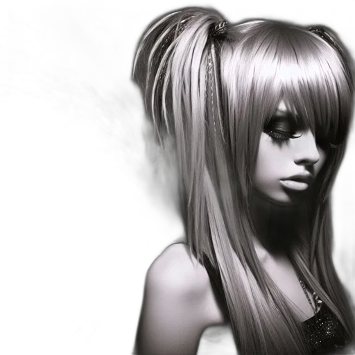 hair, face, mask, staff transparent PNG cut-out