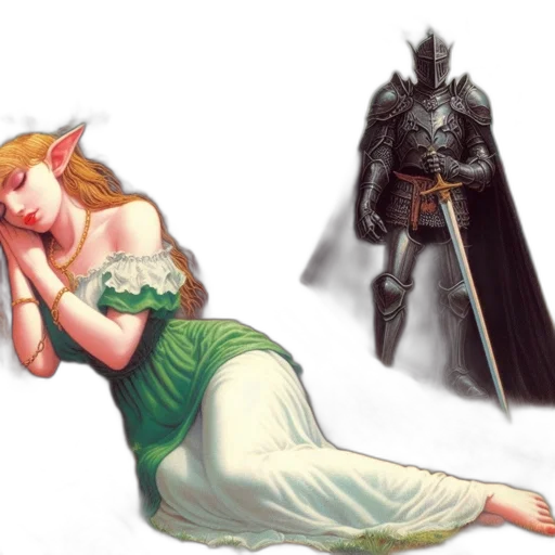dress, comic book art, concept art, fantasy art transparent PNG cut-out