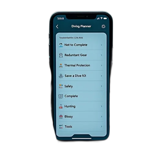 smartphone, screen, displaying, diving transparent PNG cut-out