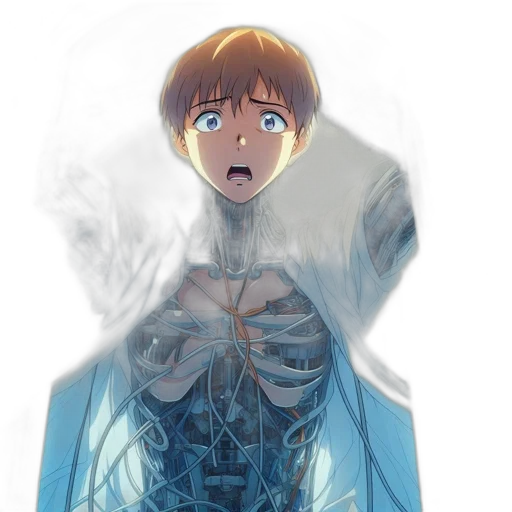 creature, face, dress, jacket transparent PNG cut-out