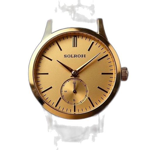 golden, gold, analogue, watch transparent PNG cut-out