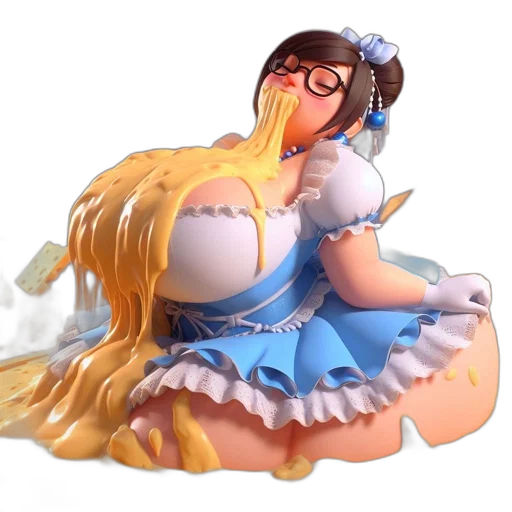 dress, food, weapon, 3d render transparent PNG cut-out