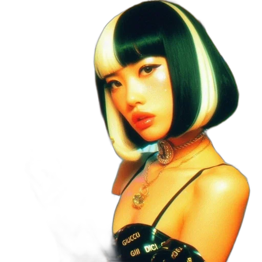 jewelry, hair, face, photorealistic transparent PNG cut-out